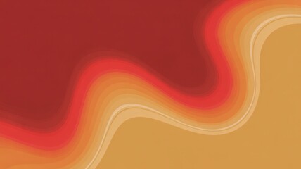 Abstract smooth gradient wave flowing pattern background with warm red and golden yellow hues illustration