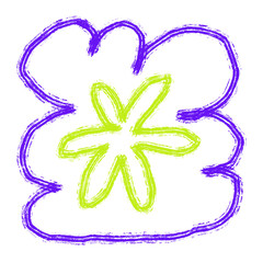 Flower hand drawn