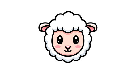 Obraz premium Adorable Sheep Illustration: A Whimsical Character Design for Children's Products