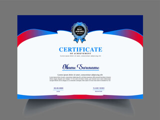 Obraz premium Graceful Luxury and modern certificate template