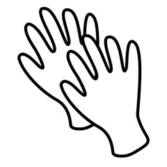 Obraz premium Outline Hands Vector Shape Doodle Decoration