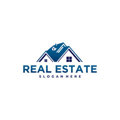 Modern real estate roof logo