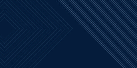Blue background. Vector abstract, science, futuristic, energy technology concept. Digital image of light rays, stripes lines with blue light over dark blue background