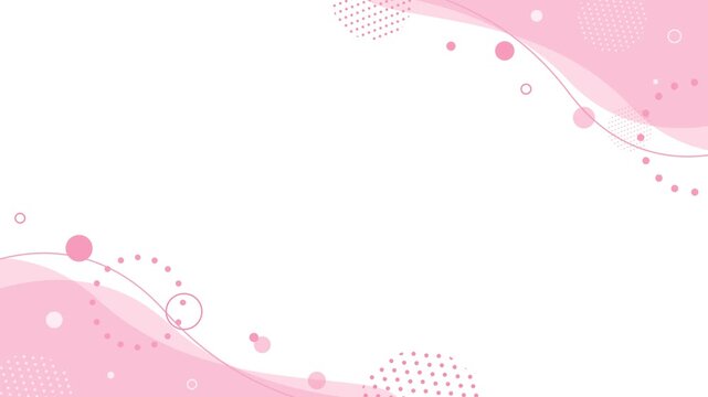 Simple wave and geometric cute frame background