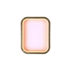 minimalist pink and gold rectangular frame with soft glow for elegant digital design or UI concept