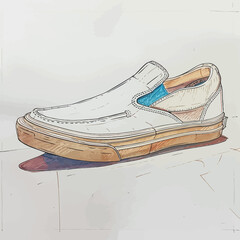 hand drawn illustration of a pair of shoes