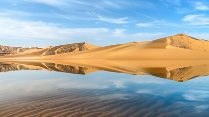 Desert Dunes Reflecting in Water