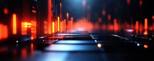 Advanced Digital Circuitry with Vibrant Illuminations