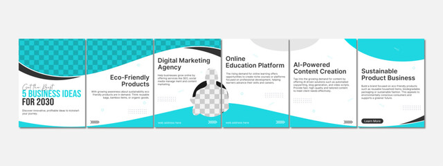 Creative modern carousel design for social media, professional carousel template for instagram and facebook