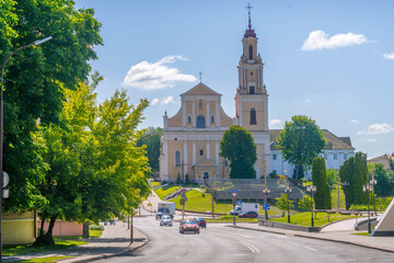 Bernardine Church and Monastery complex on Sovetskaya Street, Grodno, Belarus.
