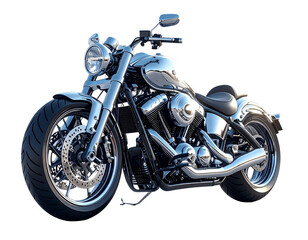 Naklejka premium Modern Motorcycle with Glossy Black Finish PNG