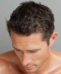 Obraz premium portrait of a man with short dark hair 