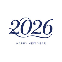 Happy new 2 0 2 6 year colorful vector