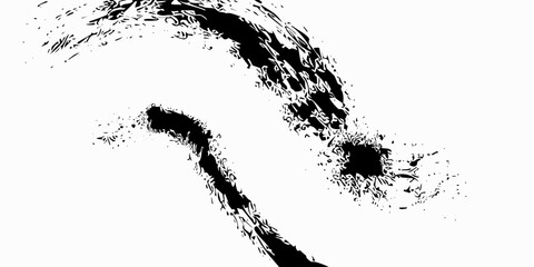 Abstract Black and White Grunge Background with Halftone Style. Brush Strokes for Banners, Posters, or Sports, Modern.