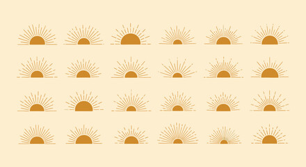 Harmonious sunrise pattern with radiant beams, evoking warmth and serene atmosphere seamlessly