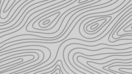 Gray and Black Line Topographic Texture Hand Drawn Banner Background.Vector illustration