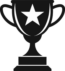 Trophy cup silhouette black icon