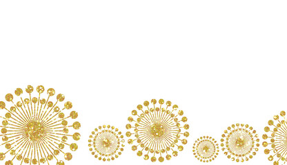 Luxury Golden Glitter Starburst Bottom Border