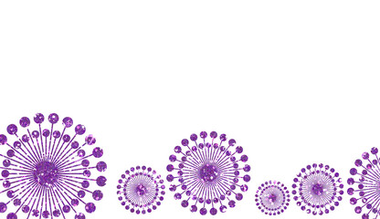 Luxury Purple Glitter Starburst Bottom Border