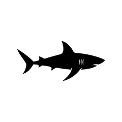 Fototapeta premium Shark Silhouette Graceful Marine Predator in Minimalist Design