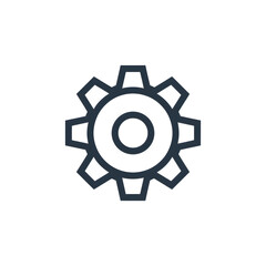 Gear icon a simple illustration of engineering setting and design