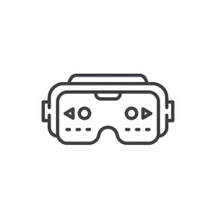 Vr headset outline icon vector illustration design for technology