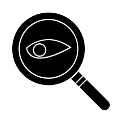 Search glyph icon. Black search web icon. Black magnifying glass icon collection. Editable stroke. Vector.