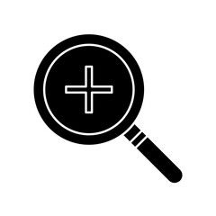 Obraz premium Search glyph icon. Black search web icon. Black magnifying glass icon collection. Editable stroke. Vector.