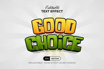3D Text Effect Soft Green And Yellow Style. Editable Text Effect.