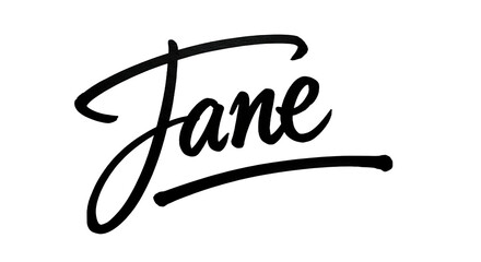 Elegant Jane script logo design with a stylish and modern aesthetic.