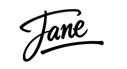 Elegant Jane script logo design with a stylish and modern aesthetic.