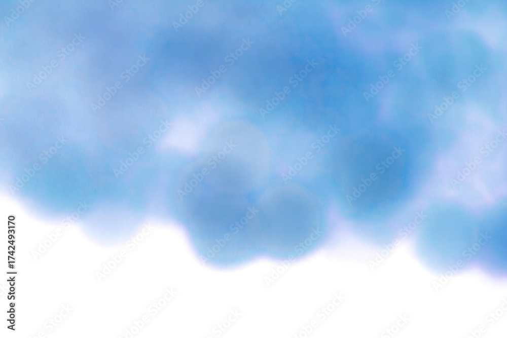 Wall mural blue glowing blur light leak effect on transparent background. abstract soft gradient with luminous 