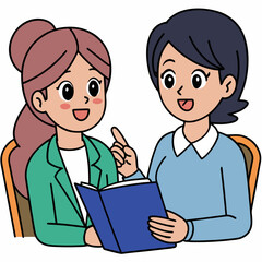 two friends gossiping