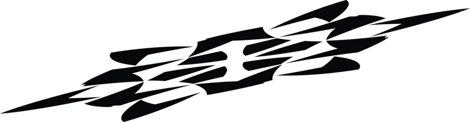 a flame-style car decal or sticker. 