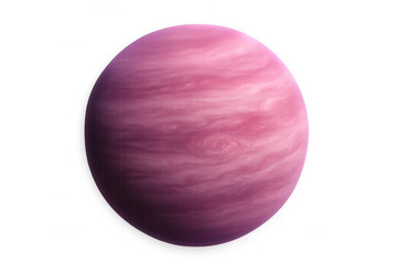Fototapeta premium Pink gas giant planet orbiting distant star, mysterious exoplanet with swirling atmosphere in outer space