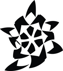 a black and white mandala, which is a type of geometric design and pattern.