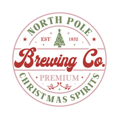 North Pole Brewing Co, Christmas Spirits Illustration