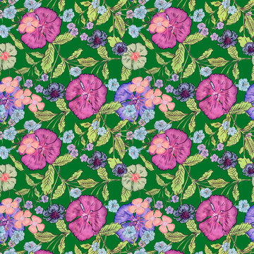 Flower Allover Seamless Digital design pattern