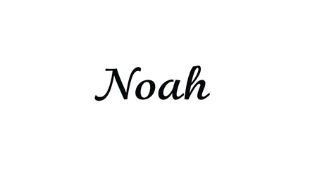Noah in elegant script a simple name with a classic feel.