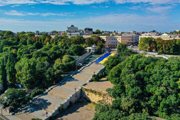 Potemkin Stairs in Odesa United Under the Ukrainian Flag