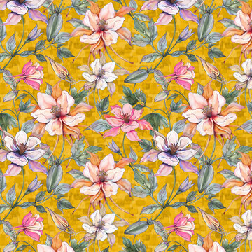 Flower Allover Seamless Digital design pattern