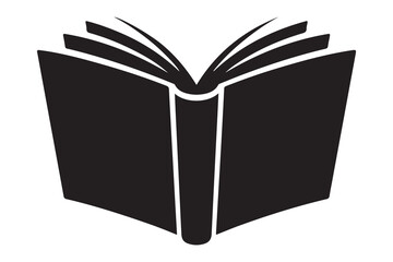 Book silhouette simple education and reading icon illustration
