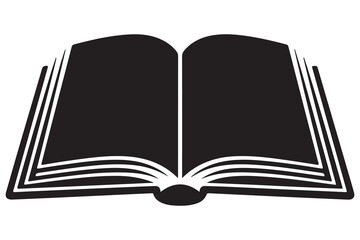 Book silhouette simple education and reading icon illustration
