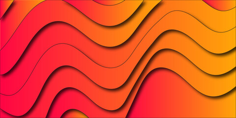 Modern dynamic Abstract background With colorful paper wave Shapes.Graphic design banner pattern background template with dynamic curve shapes.