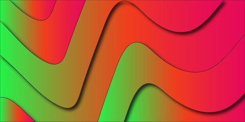 Modern dynamic Abstract background With colorful paper wave Shapes.Graphic design banner pattern background template with dynamic curve shapes.