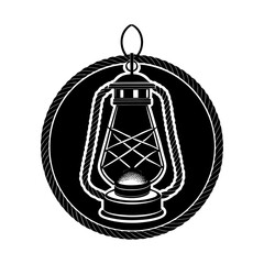 Flat lantern silhouette vector illustration scalable icon for design projects