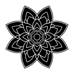 Futuristic neon flower vector graphic with glowing outline scalable illustration