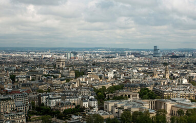 Panoramic view of the city of Paris, France