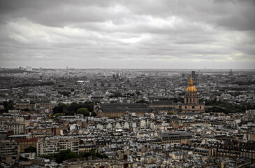 Panoramic view of the city of Paris, France