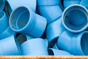 Abwasserrohre blau 3